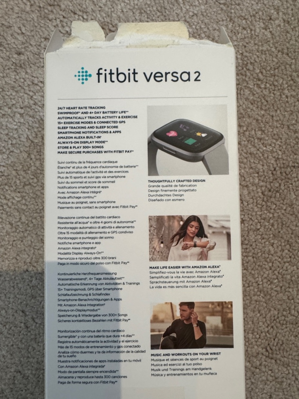 fitbit Versa 2 Smartwatch in Light Gray - Picture 5 of 9